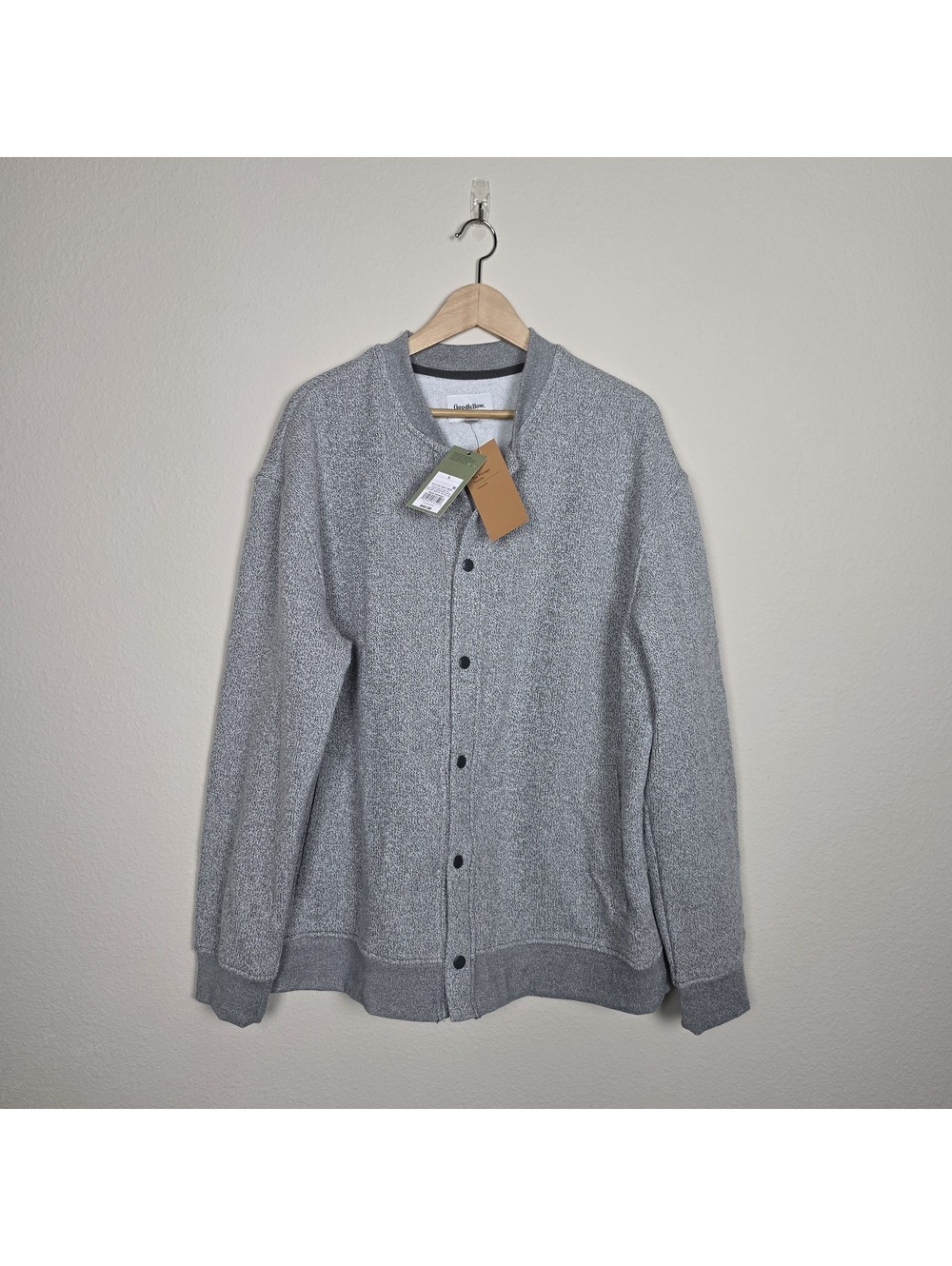 Goodfellow & Co Men's Vintage Snap-Front Sweatshirt L